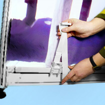 Attach two bottom clips to each bottom rail and hook under your shell scheme
